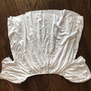 White flowy off the shoulder top